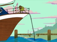 sid gets off the boat