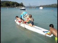 Lac de Paladru - Zoé-Anaïs-Bruno-Larissa 2009-08
