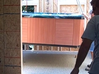 Hot tub landing