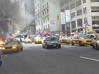CAB FIRE, 7TH AVENUE AND 53RD STREET.