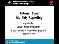 Tutorial: Final Monthly Reporting for NSP