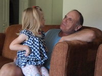 Madeline talking with Pop-pop