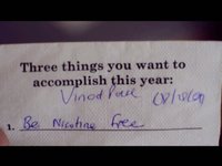 Three things you want to accomplish this year: