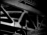 black and white city animation fragment