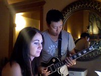 Gary serenades his wife Melissa Carl