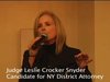 New York District Attorney Candidates Leslie Crocker Snyder and Cy Vance speak to Harlem Voters
