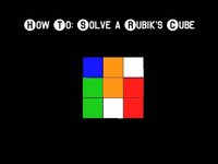 How to Solve a Rubik's Cube