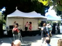 I am slightly drunk and at an Italian festival in North Beach.