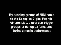 Ableton Live controlling Loop IV (Gibson Echoplex)
