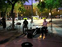 Street performance in Barcelona