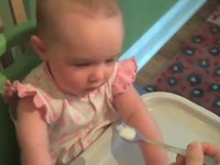 Abby's First Taste of Real Food