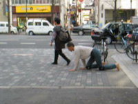 crawling guy in Osaka