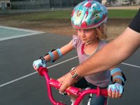 grace . learning to ride her bike
