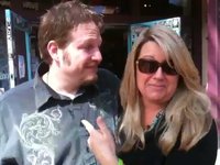 Shelene with Chris Brogan for "Buy 1 Skip 1" at Wahoos Tacos