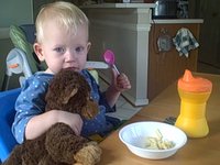 Eating with her Spoon