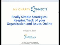 Really Simple Strategies: Keeping Track of Your Organization and Issues Online
