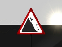 3D Road Sign - Falling Prices
