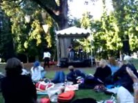 James Hill, Victoria Vox and Ralph Shaw do an MJ sendup at the 2009 	Wine Country Uke Fest