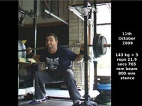 143 kg squat, Mitch 143 kg