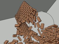 Brick wall demolition with Blender & Freestyle