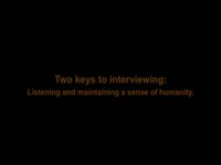 Gene Patterson talks about interviewing