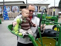 Dean's 1st Tractor Driving Lesson with Certified Instructor Papa.