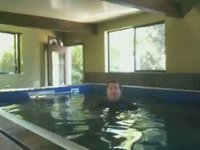 First swim in our new Endless Pool
