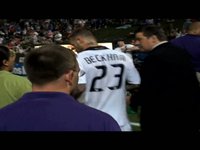 David Beckham argues with fan (Kansas City Wizards vs. LA Galaxy)