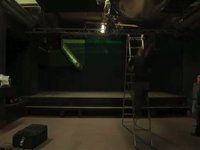 Frischvergiftung Aufbau Videoskulptur "Fazzoletti Volante"