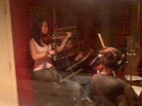 Recording strings for Samuel album