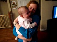 Ella giggling, 16 weeks old