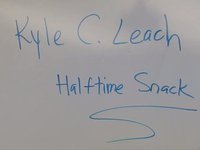 Syracuse Vs. Akron: Halftime Snack Whiteboard
