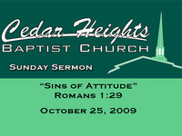 Sins of Attitude - Romans 1:29