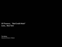 US Treasury / Bad Credit Hotel / Lowe NY / Firstborn