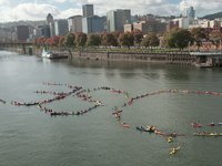 350.org Kayakers Action in Portland