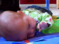Lyra does some tummy time