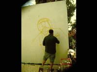 Kofie: live art time lapse @ Mid City Arts Backwall