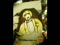 Mid City Arts Backwall: Live art time lapse
