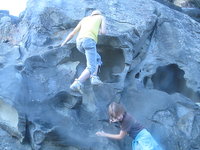 Climbing on Denman Island