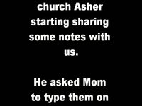 Asher's Notes 11-1-2009