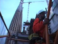 Action at Sagrada Familia, Barcelona, Spain