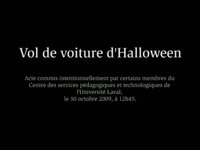 Vol de voiture d'Halloween