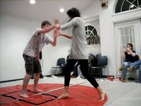 Non-Sumo Wrestling: Nina vs. Kevin