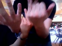 Mark plays the harp, stephen does interpretive dance