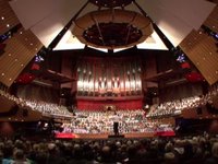 Andrew Withington "Warms Up" the Massed Choirs