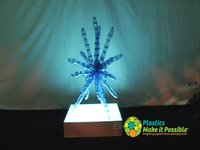 Michael Dee, Artist, Sculpts Plastic Into Art at LA Fashion Week