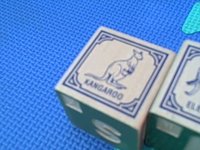Dante identifies animals on alphabet blocks