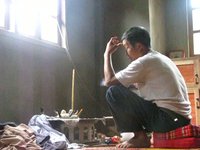 Tai Daeng Shaman in Ban Sop Hao in Huaphan Province, Laos