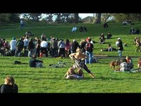 Wiffle Hurling at Hippie Hill in Golden Gate Park, San Francisco
