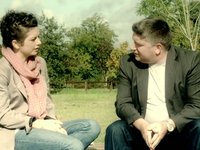 Sarah Lynch interviewing Pat Shortt for "I Love Limerick"